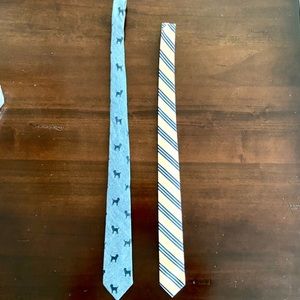 Two Boy Ties. Stylish yellow and blue. 14-15”